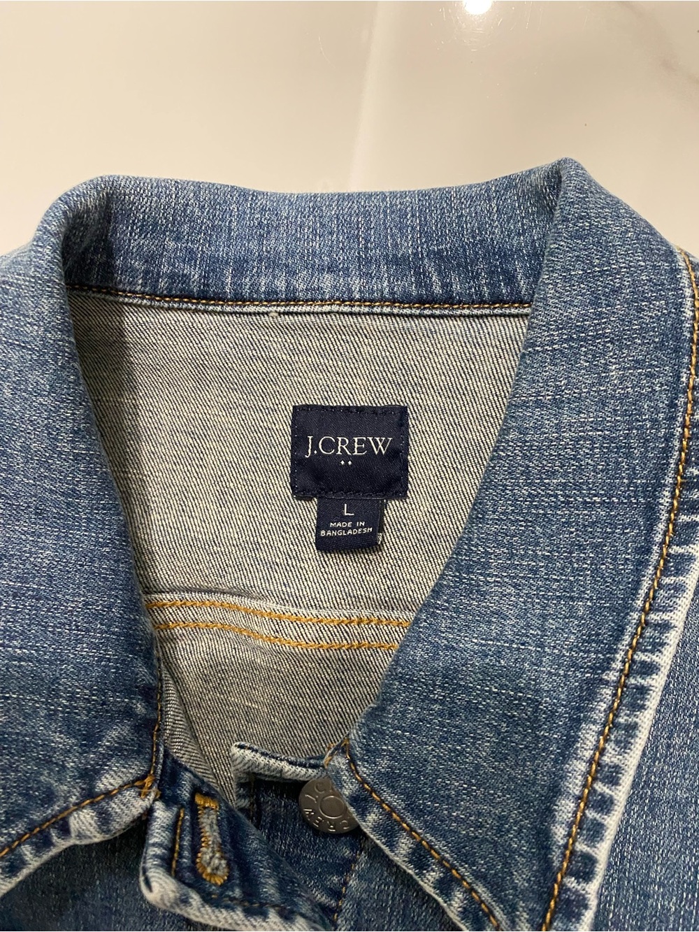 J. Crew Classic Blue Denim Jean Jacket medium blue color - Picture 2 of 8